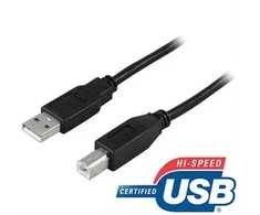 Kabelis DELTACO 1m, juoda / USB-210S