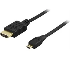 Kabelis DELTACO 4K, Ultra HD 60Hz, HDMI-A, Micro HDMI, 1m, juodas / HDMI-1013