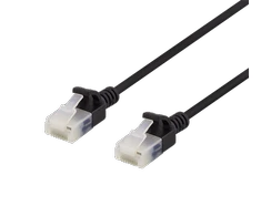 Kabelis DELTACO cat6a, 3.5mm, 5m, juodas / UUTP-1067