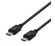 Kabelis DELTACO DisplayPort, 4K UHD, 21.6 Gb/s, 2m, juodas / DP-1020-K / R00110002