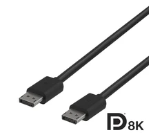 Kabelis DELTACO DisplayPort, 8K, DP 1.4, 1m, juodas / DP8K-1010-K / R00110014