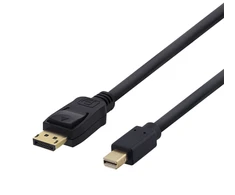 Kabelis DELTACO DisplayPort į miniDisplayPort, 4K UHD, 1m, juodas / DP-1111-K / 00110005