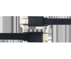 Kabelis DELTACO Flat High Speed su Ethernet HDMI, 4K UHD, 1m, juodas / HDMI-1010F-K / R00100002