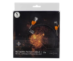 Kabelis DELTACO GAMING Cat6a, U/UTP, 500MHz, 2m, juodas / GAM-036