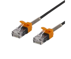 Kabelis DELTACO GAMING Cat6a, U/UTP, 500MHz, 2m, juodas / GAM-036