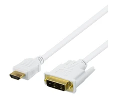 Kabelis DELTACO HDMI – DVI, 7m, „Full HD“, baltas / HDMI-116AD