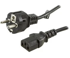 DELTACO įžemintas kabelis CEE 7/7 iki IEC 60320 C13 , max 250V / 10A, 0,5m, juodas / DEL-109M-50