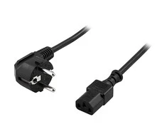 Goobay Kabelis DELTACO CEE 7/7 tiesiai IEC 60320 C13, max 250V / 10A, 2m, juodas / DEL-109