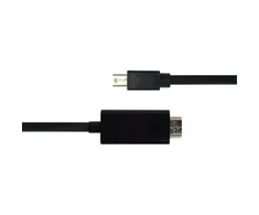 Kabelis DELTACO miniDisplayPort į HDMI, 4K UHD, 2m, juodas / DP-HDMI204-K / R00110020