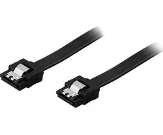 Kabelis DELTACO SATA 6Gb/s, 1m, juodas / SATA-1003
