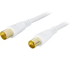 Goobay Kabelis DELTACO TV antenos, 75 Ohm, 2m, baltas / AN-102