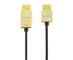 Kabelis DELTACO Itin plonas HDMI, 4K UHD, 3m, juodas/auksinis / HDMI-1043-K / 00100012