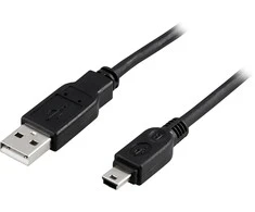 Kabelis DELTACO USB 2.0, 3m, juodas / USB-27S