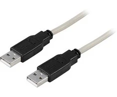Kabelis DELTACO USB 2.0 "A-A", 2.0m, baltas-juodas / USB2-8