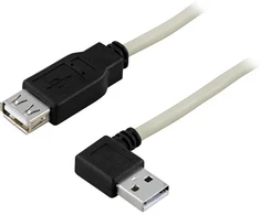 Kabelis DELTACO USB 2.0 ilgintuvas, kampinis, 0.2m / USB2-102A