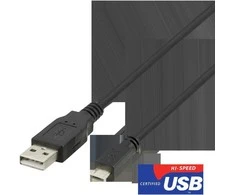 Kabelis DELTACO USB 2.0 Micro B, 2.4A, 2m juodas / USB-302S-K / R00140009