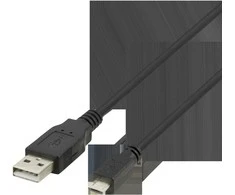 Kabelis DELTACO USB 2.0 Micro B, 2.4A, 3m, juodas / USB-303S-K / R00140010