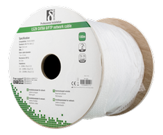 Kabelis DELTACO UTP, 100m, CAT6a, baltas / TP-54C