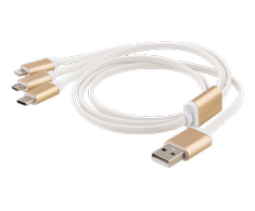EPZI USB-MULTI10 Kabelis USB-A / USB-C, Lightning, Micro USB