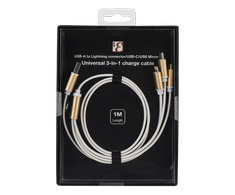 EPZI USB-MULTI10 Kabelis USB-A / USB-C, Lightning, Micro USB