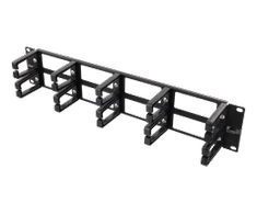 Kabelių valdymo kanalas, metalas / plastikas, 2U DELTACO / 19-17
