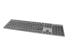 Klaviatūra Deltaco Bevielė plona ofiso kaviatūra DELTCO 2.4 GHz, USB, aliuminė, Nordic išdėstymas, tamsiai pilka / TB-802