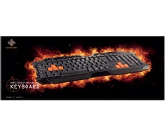 Klaviatūra DELTACO GAMING UK, USB, juoda / GAM-024UK