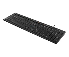 Klaviatūra DELTACO105 klavišai, Nordic išdėstymas, USB, 13 media klavišų, plonas dizainas, juoda / TB-626