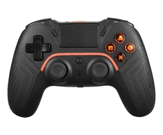 PS4/PC/Android/iOS valdiklis DELTACO GAMING Bluetooth, 2 programuojami makrokomandos mygtukai, juodas / GAM-139