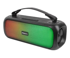 Kolonėlė STREETZ BT 2x 7.5 W, IPX5, AUX, USB flash, LED, juoda / CMB-110