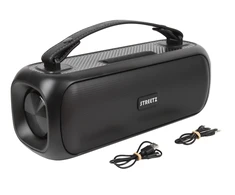 Kolonėlė STREETZ BT 2x 7.5 W, IPX5, AUX, USB flash, LED, juoda / CMB-110