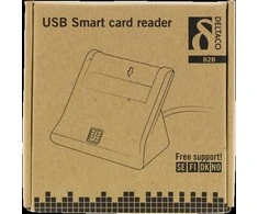 Kortelių skaitytuvas DELTACO, USB, juodas / UCR-156