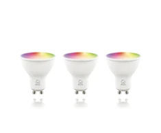 LED išmanioji lemputė DELTACO SMART HOME 3 vnt. pakuotėje, GU10, WiFI 2.4GHz, 5W, 470lm, pritemdoma, 2700K-6500K, 220-240V, RGB / SH-LGU10RGB-3P