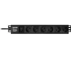 Maitinimo panelė 19 Toten, 3m, juoda / 19-6PDU