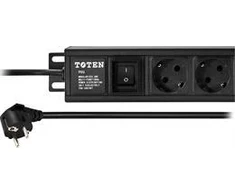 Maitinimo panelė 19 Toten, 3m, juoda / 19-6PDU