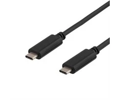Mob. telefono kabelis DELTACO, USB 3.1, 1m, juodas / USBC-1054