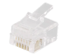 Modulinė jungtis RJ12, 6P6C, 20-pack, skaidrI DELTACO / MD-2A