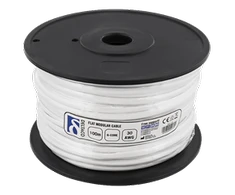 Wentronic Modulio kabelis, 6P, ritininis, 100 m DELTACO baltas / MD-15