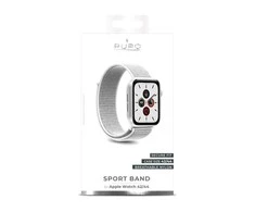 Išmaniojo laikrodžio Apple 1/2/3/4/5 nailoninis dirželis, Baltos spalvos, 44mm