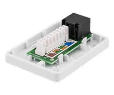 Neapsaugotas tinklo lizdas, UTP 1xRJ45, Cat6 DELTACO baltas / VR-217