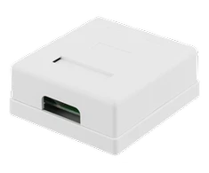 Neapsaugotas tinklo lizdas, UTP 2xRJ45, Cat6 DELTACO balta / VR-219