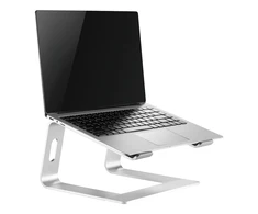 Nešiojamiesiems kompiuterio stovas DELTACO OFFICE skirtas 11-17" įreng, aliuminis, 14 cm aukštis, sidabrinis / ARM-0531