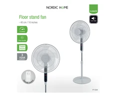 Ventiliatorius su stovu „Nordic Home“ FT-529, Baltos spalvos