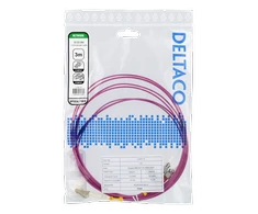 Optinis kabelis, 3 m, LC-ST dvipusis, 50/125, rožinis DELTACO / LCST-73
