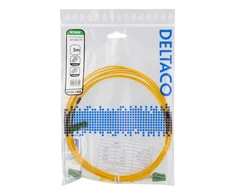 Optinis kabelis DELTACO LC - LC, duplex, singlemode, APC, 9/125, 3m / LCLC-3S-APC