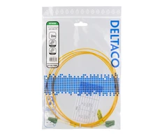 Optinis kabelis DELTACO LC - LC, duplex, singlemode, APC, 9/125, 2m / LCLC-2S-APC