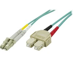 Optinis kabelis DELTACO OM3, LC - SC, dvipusis, UPC, 50/125, 3m, mėynas / LCSC-63