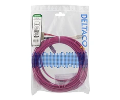 Optinis kabelis DELTACO OM4, LC - SC, duplex, multimode, 50/125, 15m / LCSC-715