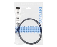 Patch kabelis DELTACO S/FTP Cat6, 1m, 250MHz, UV atsparus, juodas / SFTP-61UV
