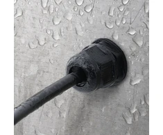 Patch kabelis DELTACO S/FTP Cat6a, 2m, IP68, PG13.5, juodas / SFTP-62AH-WP